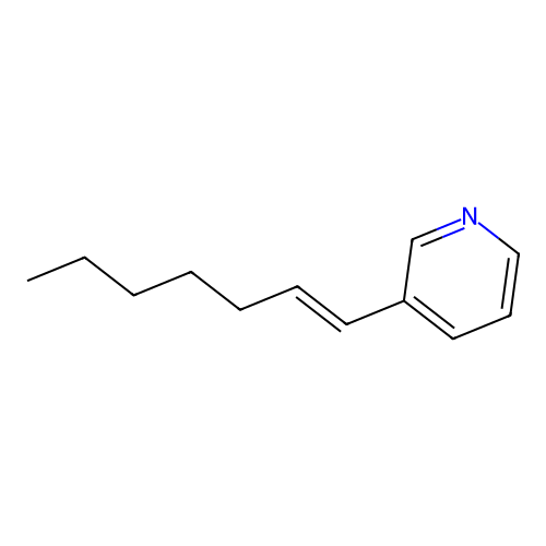 3-hept-1-enylpyridine structure