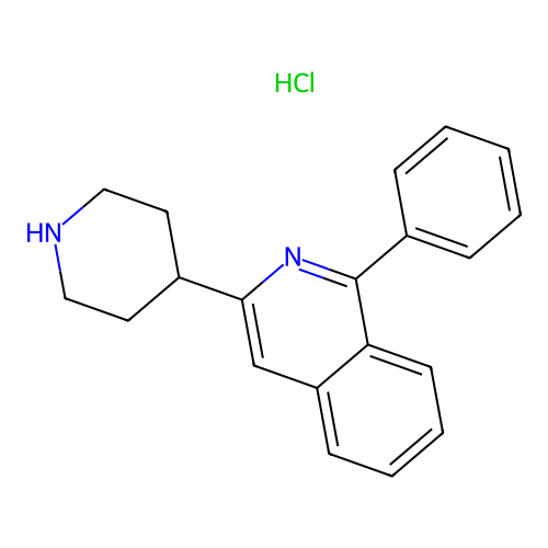 Isoquinoline, 1-phenyl-3-(4-piperidinyl)-, hydrochloride structure