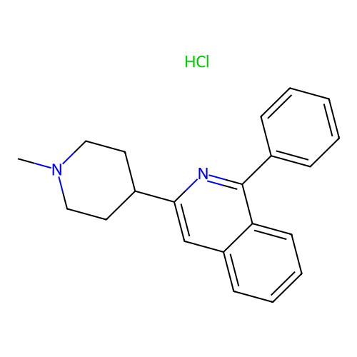 Isoquinoline, 3-(1-methyl-4-piperidinyl)-1-phenyl-, hydrochloride structure