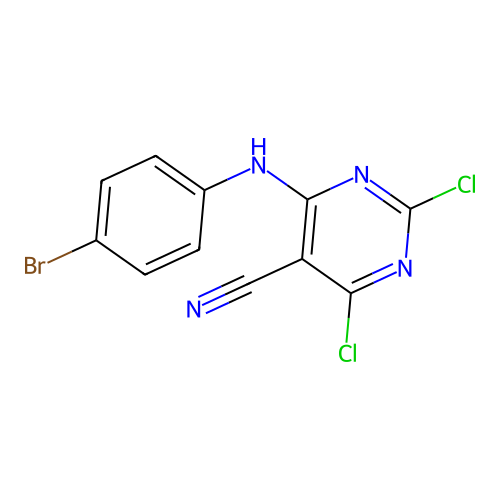 4-(4-Bromoanilino)-2,6-dichloropyrimidine-5-carbonitrile structure