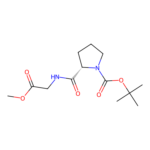 (S)-tert-Butyl 2-((2-methoxy-2-oxoethyl)carbamoyl)pyrrolidine-1-carboxylate structure