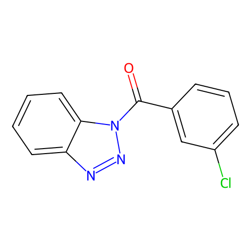 1H-benzotriazol-1-yl(3-chlorophenyl)methanone structure