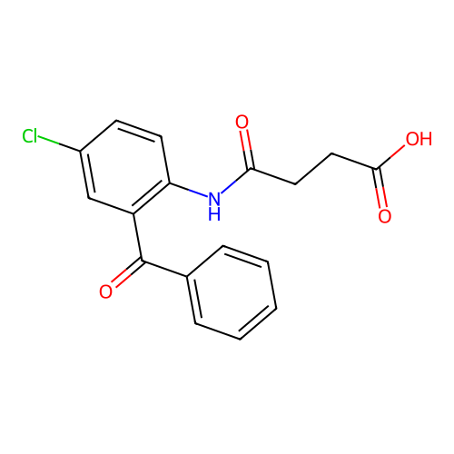 4-(2-Benzoyl-4-chloroanilino)-4-oxobutanoic acid structure