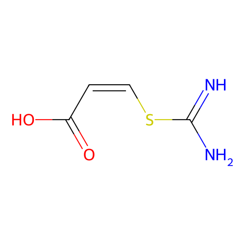 (Z)-3-carbamimidoylsulfanylprop-2-enoic acid structure