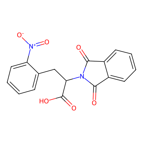 2-(1,3-Dioxoisoindol-2-yl)-3-(2-nitrophenyl)propanoic acid structure