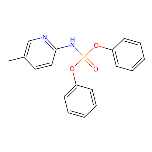 Diphenyl (5-methyl-2-pyridinyl)amidophosphate structure