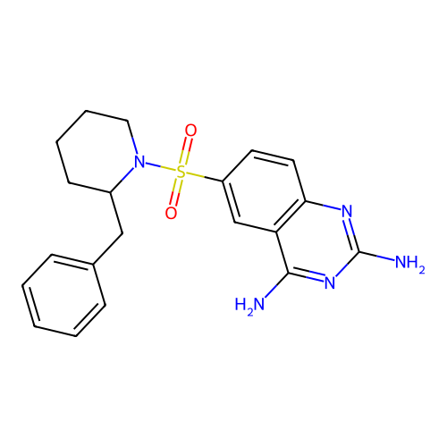 6-(2-Benzyl-piperidine-1-sulfonyl)-quinazoline-2,4-diamine structure