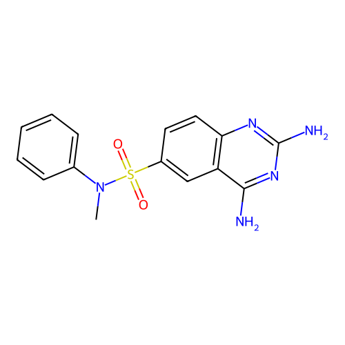 2,4-Diamino-quinazoline-6-sulfonic acid methyl-phenyl-amide structure