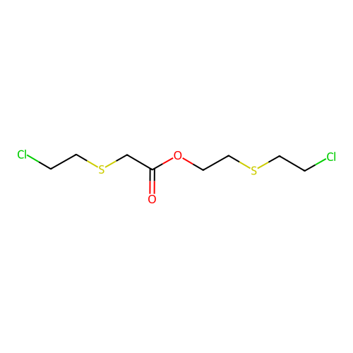 2-(2-Chloroethylsulfanyl)ethyl 2-(2-chloroethylsulfanyl)acetate structure