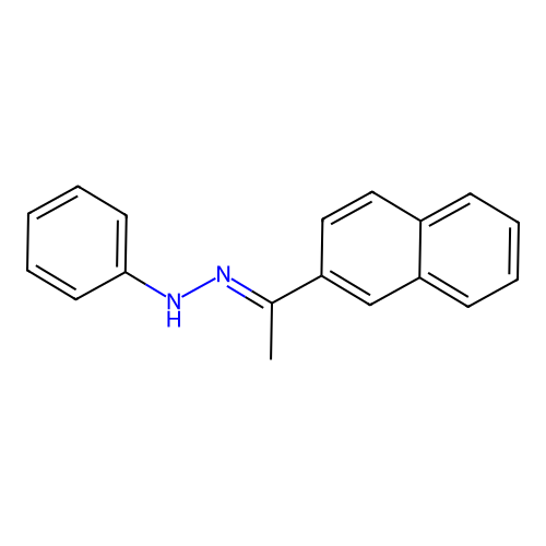 1-(1-(Naphthalen-2-yl)ethylidene)-2-phenylhydrazine structure