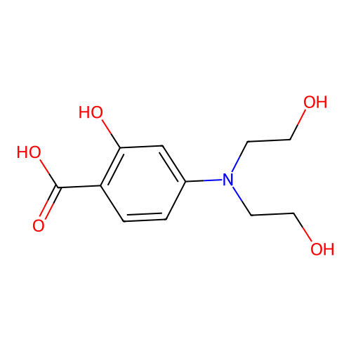 4-[Bis(2-hydroxyethyl)amino]-2-hydroxybenzoic acid structure