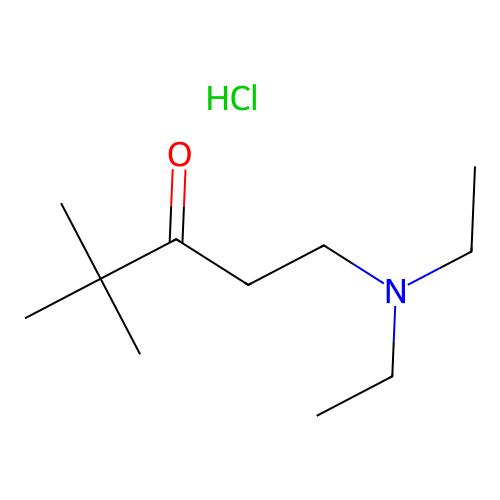 3-Pentanone, 1-(diethylamino)-4,4-dimethyl-, hydrochloride structure