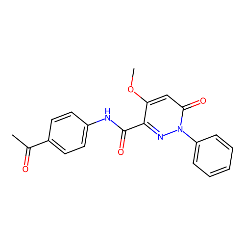 N-(4-acetylphenyl)-4-methoxy-6-oxo-1-phenyl-1,6-dihydropyridazine-3-carboxamide structure