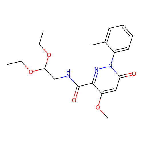 N-(2,2-diethoxyethyl)-4-methoxy-1-(2-methylphenyl)-6-oxopyridazine-3-carboxamide structure