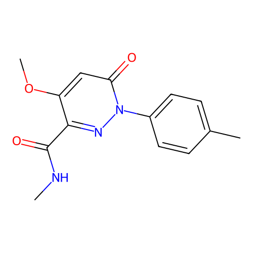 4-methoxy-N-methyl-1-(4-methylphenyl)-6-oxopyridazine-3-carboxamide structure
