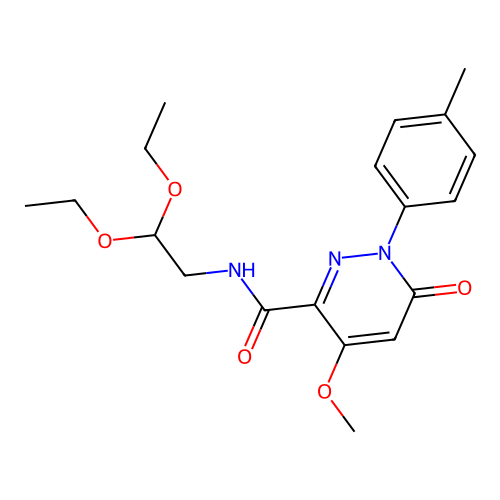 N-(2,2-diethoxyethyl)-4-methoxy-1-(4-methylphenyl)-6-oxopyridazine-3-carboxamide structure