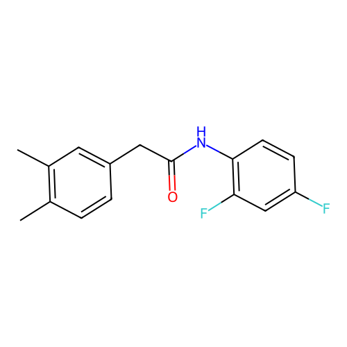N-(2,4-difluorophenyl)-2-(3,4-dimethylphenyl)acetamide structure