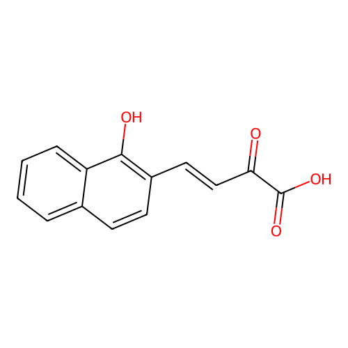 4-(1-Hydroxy-2-naphthyl)-2-oxobut-3-enoic acid structure