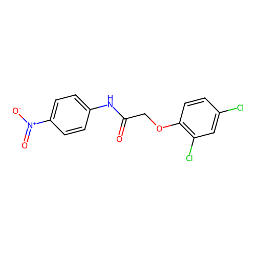 2-(2,4-dichlorophenoxy)-N-(4-nitrophenyl)acetamide structure
