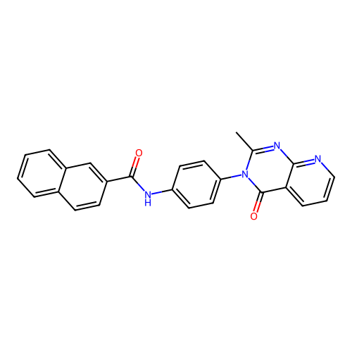 N-[4-(2-methyl-4-oxopyrido[2,3-d]pyrimidin-3-yl)phenyl]naphthalene-2-carboxamide structure