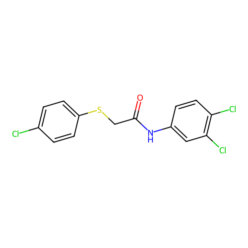 2-(4-Chlorophenylthio)-3',4'-dichloroacetanilide structure