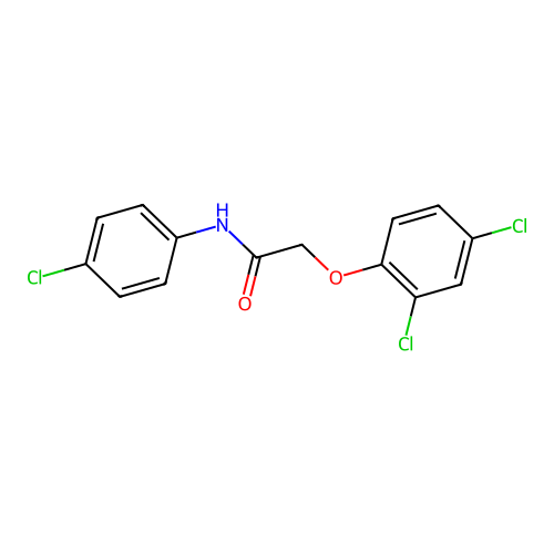 N-(4-Chlorophenyl)-2-(2,4-dichlorophenoxy)acetamide structure