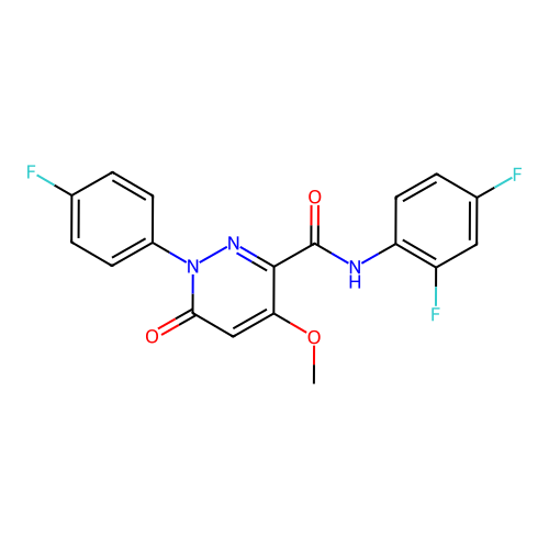 N-(2,4-difluorophenyl)-1-(4-fluorophenyl)-4-methoxy-6-oxo-1,6-dihydropyridazine-3-carboxamide structure
