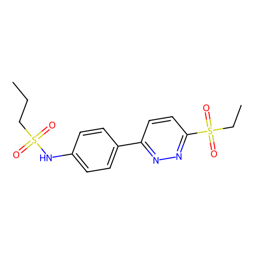 N-(4-(6-(ethylsulfonyl)pyridazin-3-yl)phenyl)propane-1-sulfonamide structure