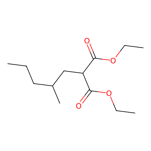 Diethyl (2-methylpentyl)-malonate structure