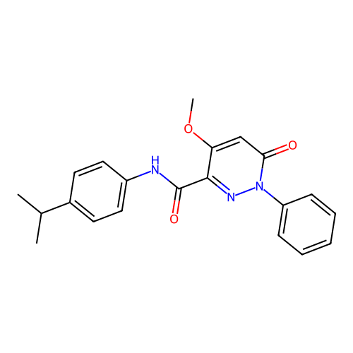 4-methoxy-6-oxo-1-phenyl-N-(4-propan-2-ylphenyl)pyridazine-3-carboxamide structure