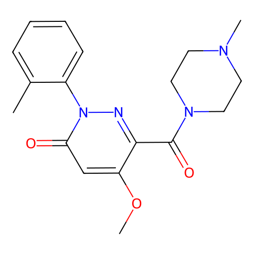 5-methoxy-6-(4-methylpiperazine-1-carbonyl)-2-(o-tolyl)pyridazin-3(2H)-one structure
