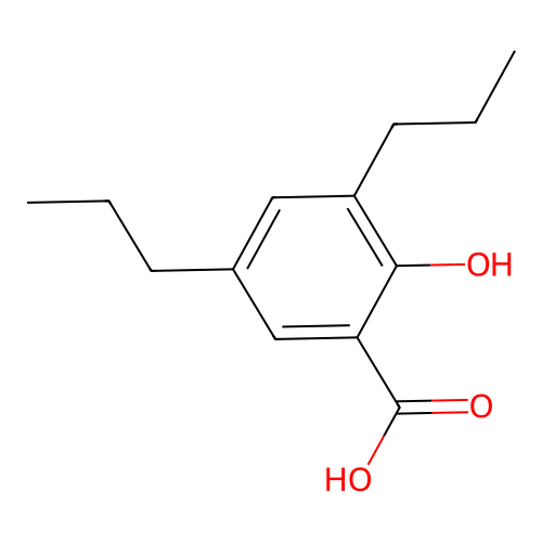 Salicylic acid, 3,5-dipropyl- structure