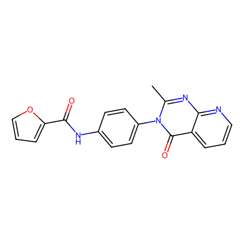 N-(4-(2-methyl-4-oxopyrido[2,3-d]pyrimidin-3(4H)-yl)phenyl)furan-2-carboxamide structure