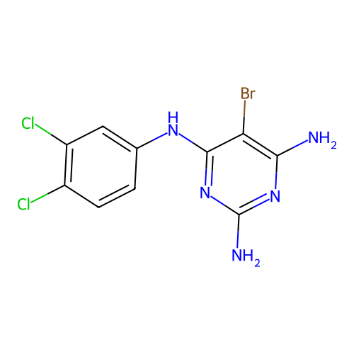 2,4,6-Pyrimidinetriamine, 5-bromo-N4-(3,4-dichlorophenyl)- structure
