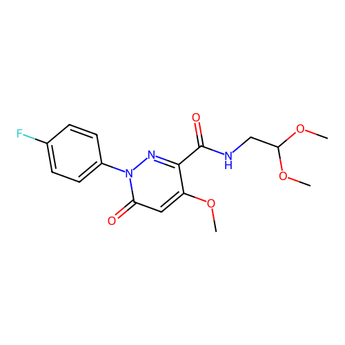 N-(2,2-dimethoxyethyl)-1-(4-fluorophenyl)-4-methoxy-6-oxo-1,6-dihydropyridazine-3-carboxamide structure