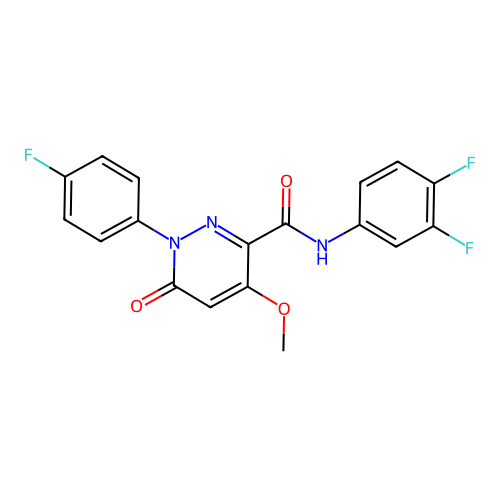 N-(3,4-difluorophenyl)-1-(4-fluorophenyl)-4-methoxy-6-oxo-1,6-dihydropyridazine-3-carboxamide structure