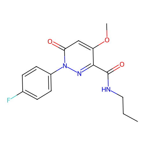 1-(4-fluorophenyl)-4-methoxy-6-oxo-N-propyl-1,6-dihydropyridazine-3-carboxamide structure
