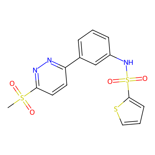 N-[3-(6-methylsulfonylpyridazin-3-yl)phenyl]thiophene-2-sulfonamide structure