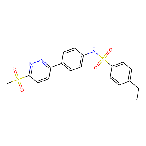 4-ethyl-N-[4-(6-methylsulfonylpyridazin-3-yl)phenyl]benzenesulfonamide structure