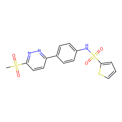 N-[4-(6-methylsulfonylpyridazin-3-yl)phenyl]thiophene-2-sulfonamide structure