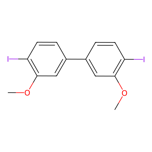 4,4'-Diiodo-3,3'-dimethoxybiphenyl structure
