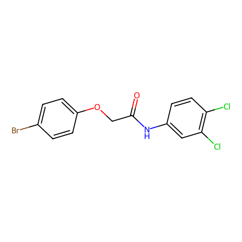 2-(4-bromophenoxy)-N-(3,4-dichlorophenyl)acetamide structure