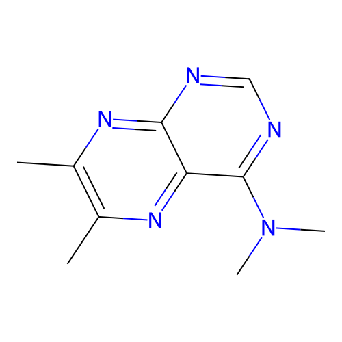 n,n,6,7-Tetramethylpteridin-4-amine structure