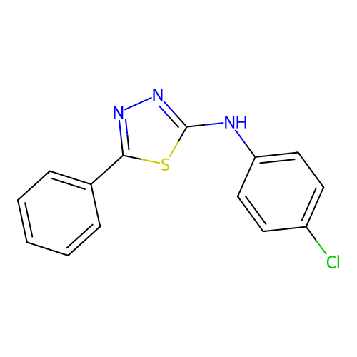 N-(4-chlorophenyl)-5-phenyl-1,3,4-thiadiazol-2-amine structure