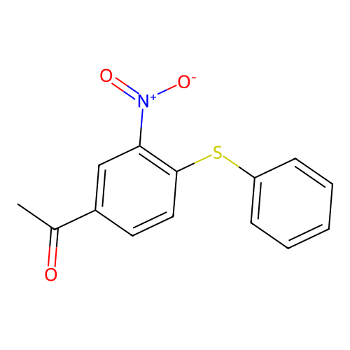 1-[3-Nitro-4-(phenylthio)phenyl]ethan-1-one structure