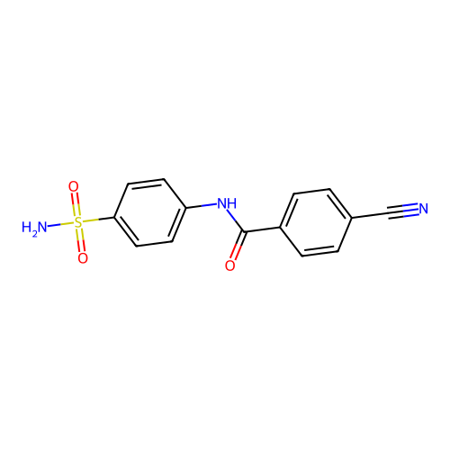 4-cyano-N-(4-sulfamoylphenyl)benzamide structure