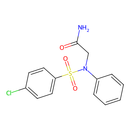 N~2~-[(4-chlorophenyl)sulfonyl]-N~2~-phenylglycinamide structure