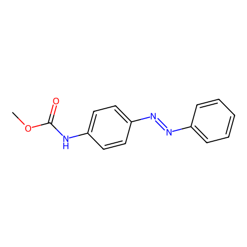 p-Phenylazo carbanilic acid, methyl ester structure