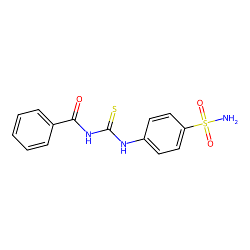N-[(4-sulfamoylphenyl)carbamothioyl]benzamide structure