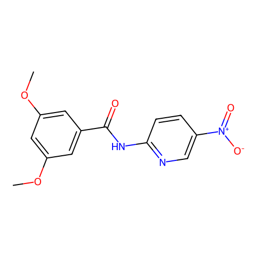 3,5-dimethoxy-N-(5-nitropyridin-2-yl)benzamide structure